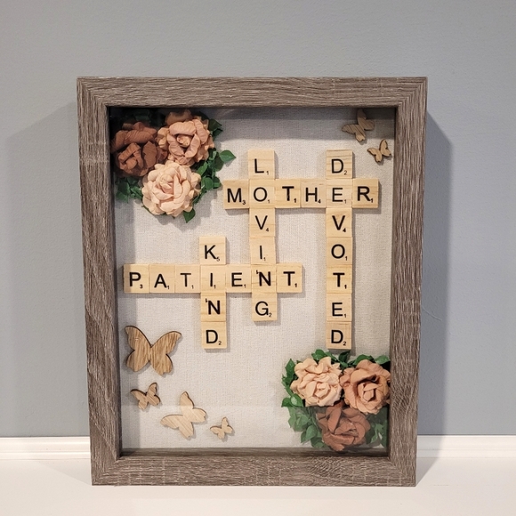 8×10 "Mother" Scrabble Shadow Box Frame - Picture 2 of 6